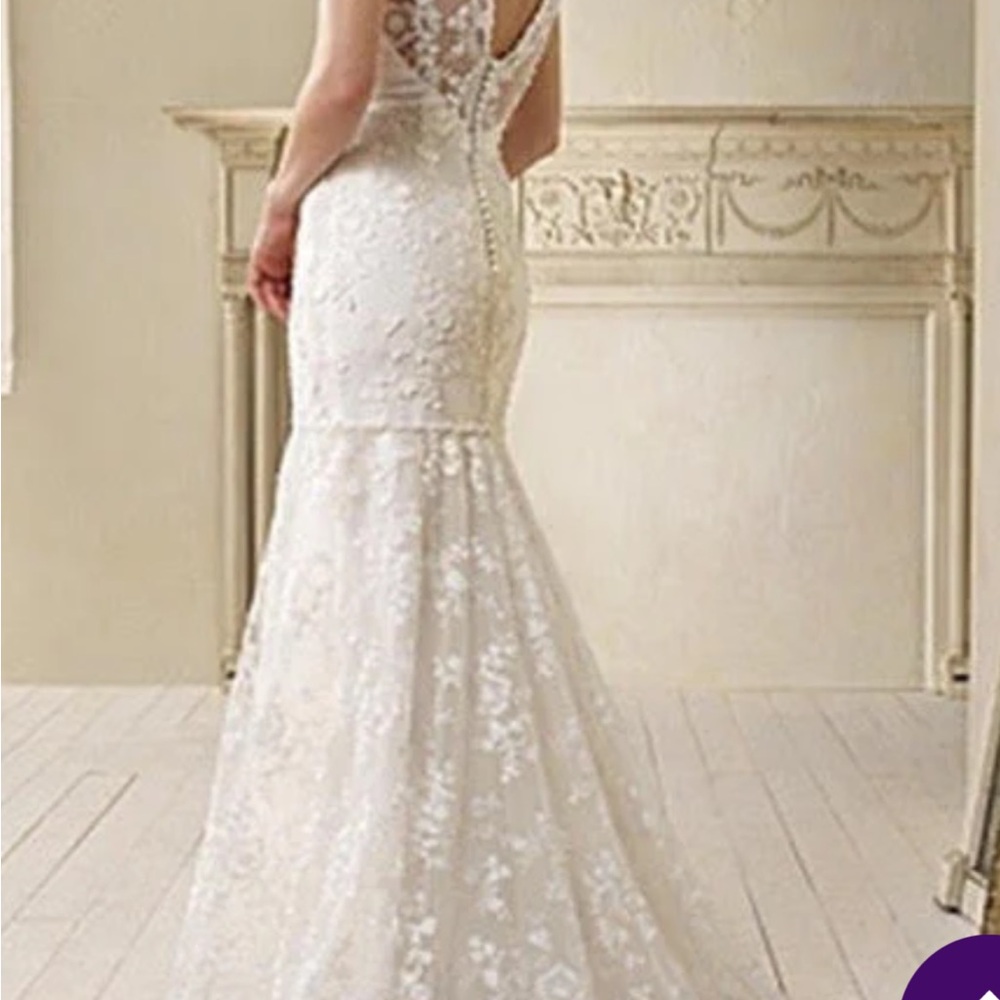 Alfred Angelo Ivory Lace Bridal Gown